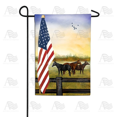American Country Sunrise Double Sided Garden Flag