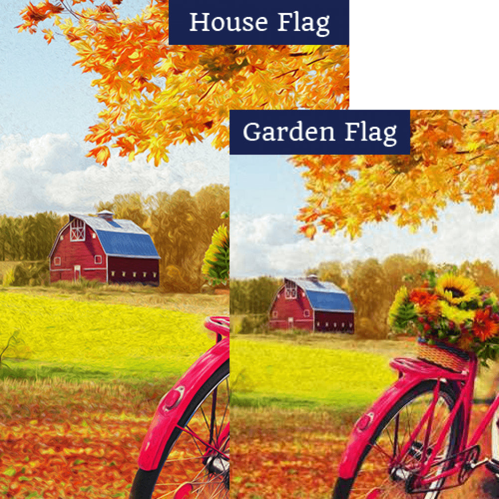 Fall Country Bike Ride Flags Set (2 Pieces)