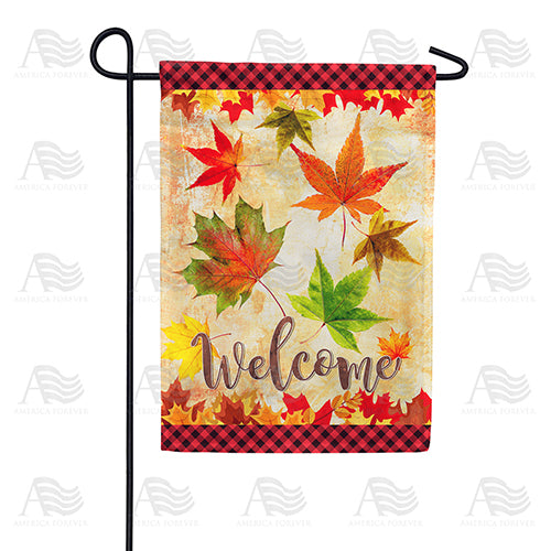 Fall Leaves Welcome Autumn Double Sided Garden Flag