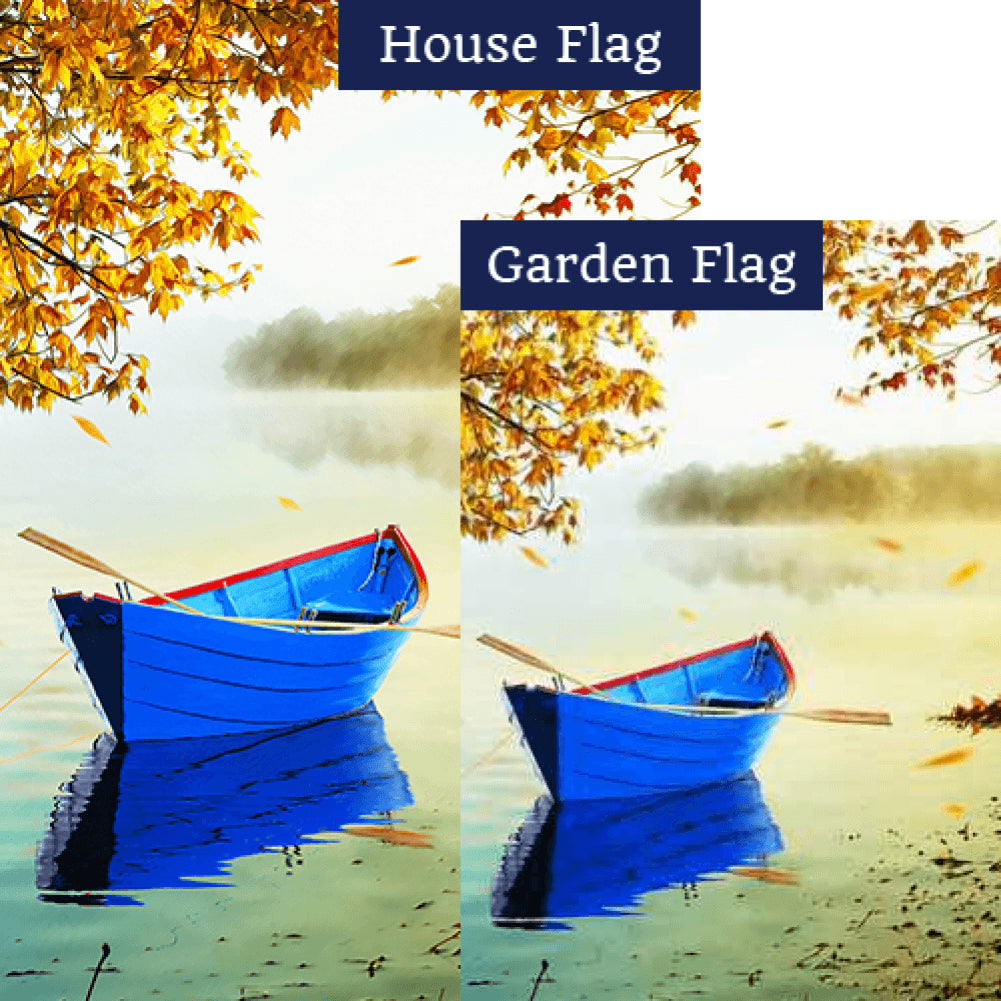 Fall Morning At Lake Flags Set (2 Pieces)