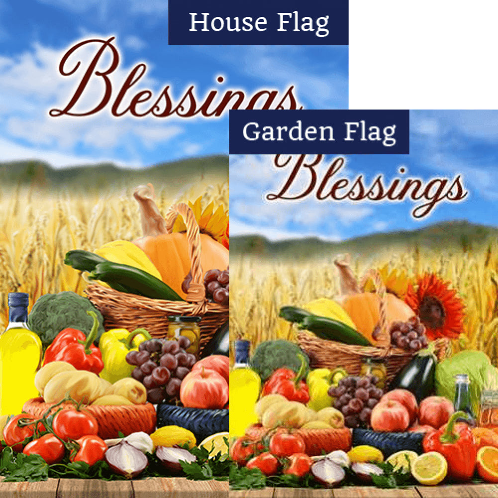 Mother Earth's Many Blessings Flags Set (2 Pieces)
