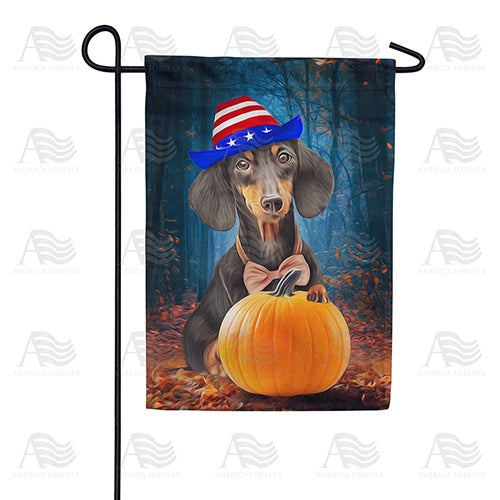 Patriotic Dachshund Double Sided Garden Flag