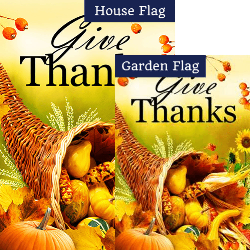 Sunny Cornucopia Flags Set (2 Pieces)