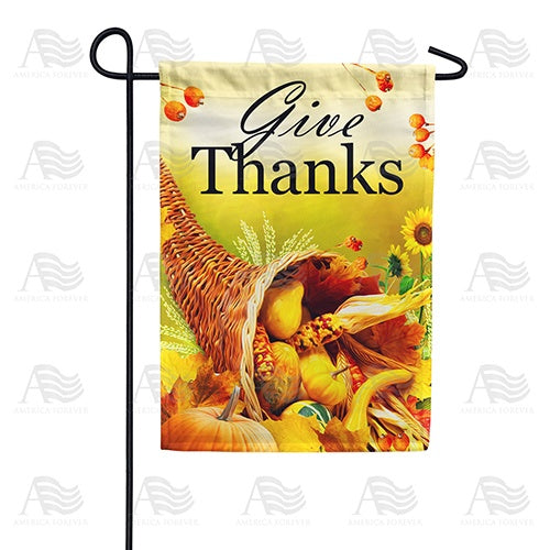 Sunny Cornucopia Double Sided Garden Flag