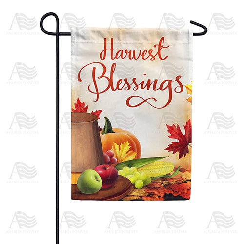 Pilgrim Hat Harvest Blessings Double Sided Garden Flag