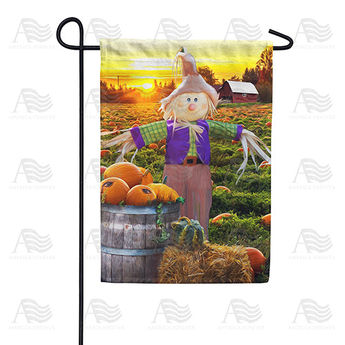 Smiling Scarecrow Double Sided Garden Flag