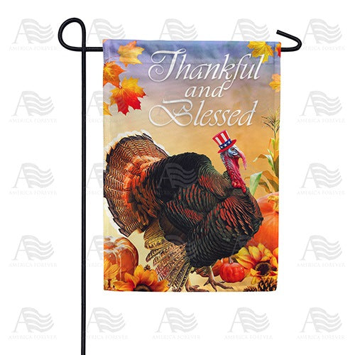 Patriotic Tom Turkey Double Sided Garden Flag