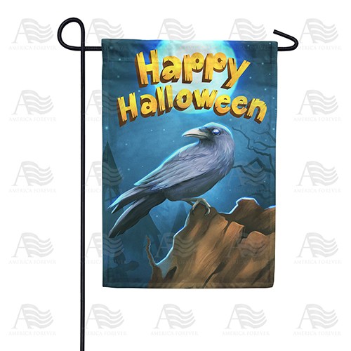 Halloween Crow Double Sided Garden Flag