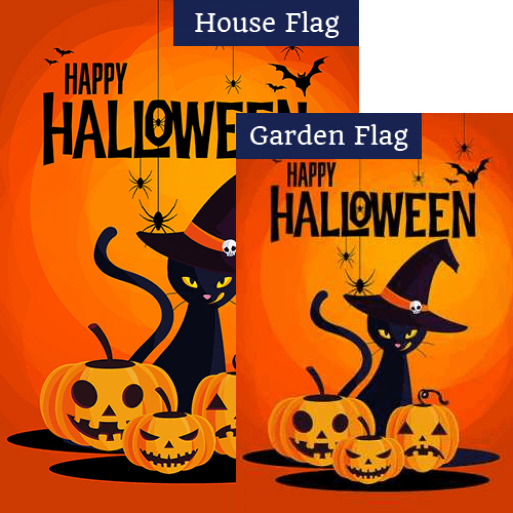 Sassy Halloween Kitty - Flags Set (2 Pieces)
