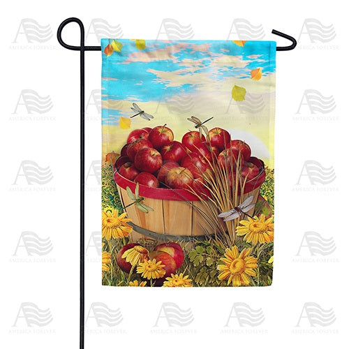 Apples And Dragonflies Double Sided Garden Flag