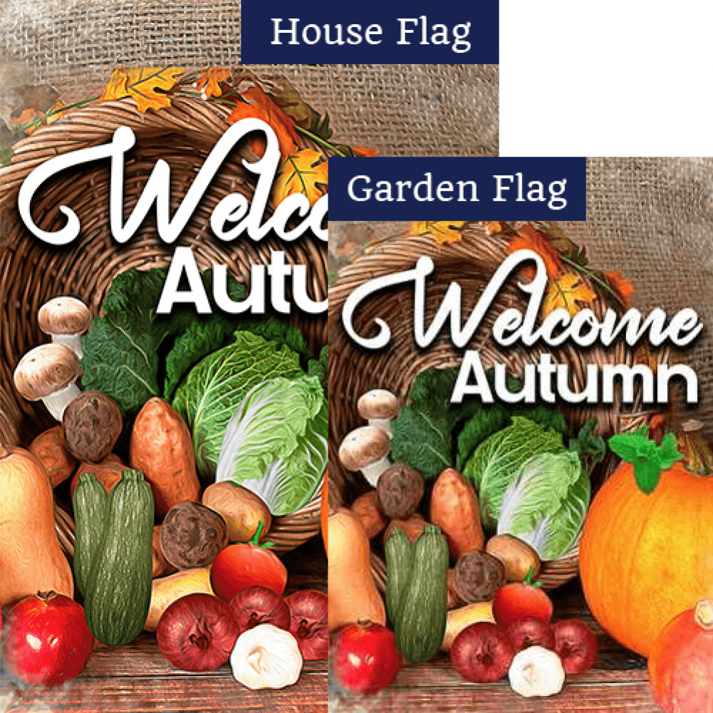 Autumn Food Harvest Double Sided Flags Set (2 Pieces)