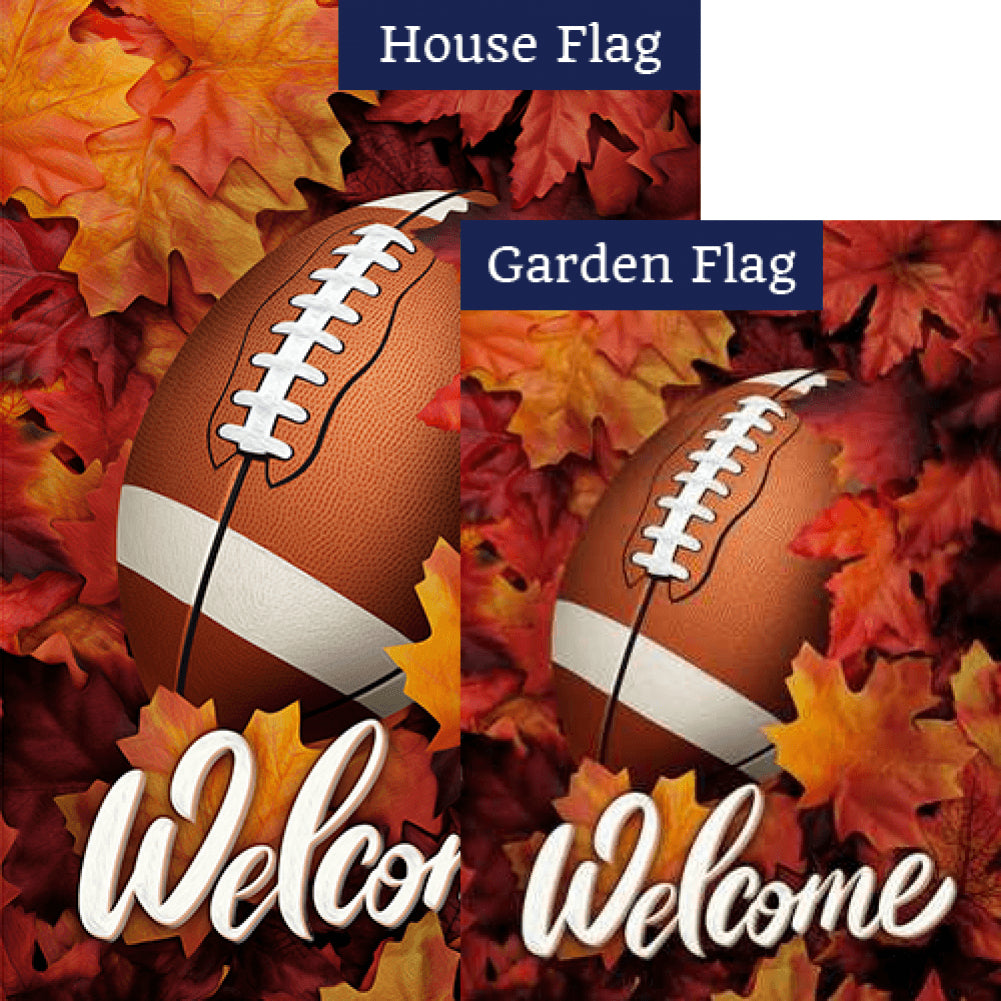Fall Football Season Double Sided Flags Set (2 Pieces)