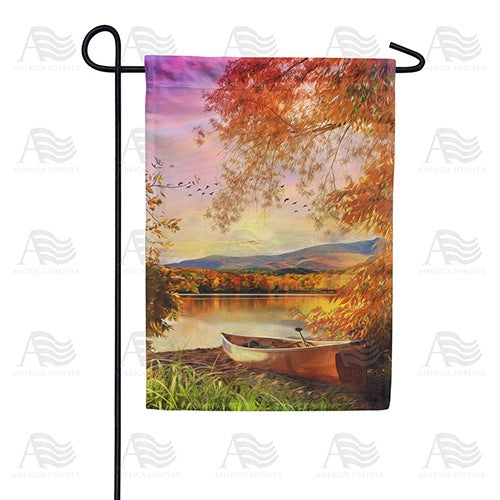 End Of Perfect Fall Day Double Sided Garden Flag
