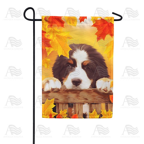 Lonely Puppy Double Sided Garden Flag