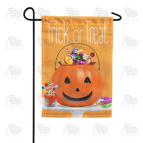 Halloween Candy Bucket Double Sided Garden Flag