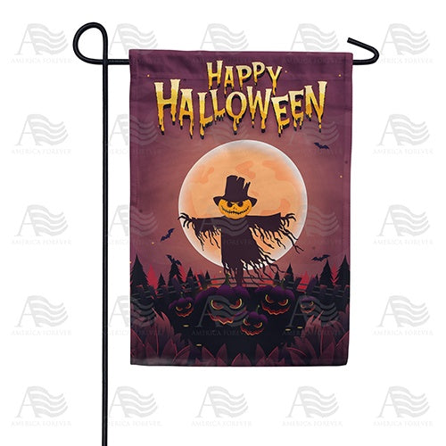 Eerie Pumpkin Patch Double Sided Garden Flag