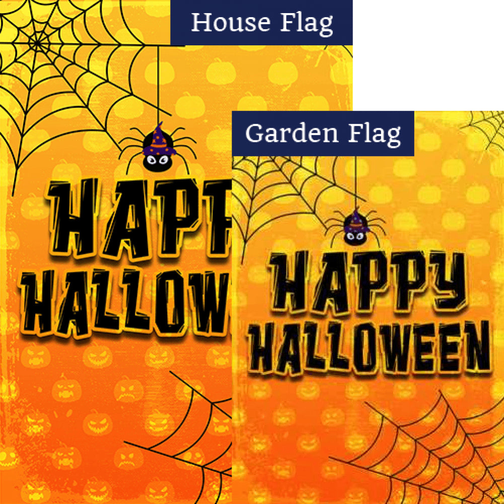 Spider Webs Double Sided Flags Set (2 Pieces)