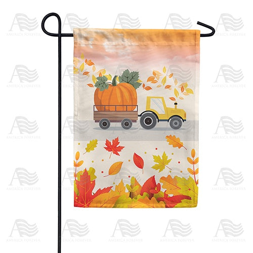 Big Pumpkin Harvest Double Sided Garden Flag