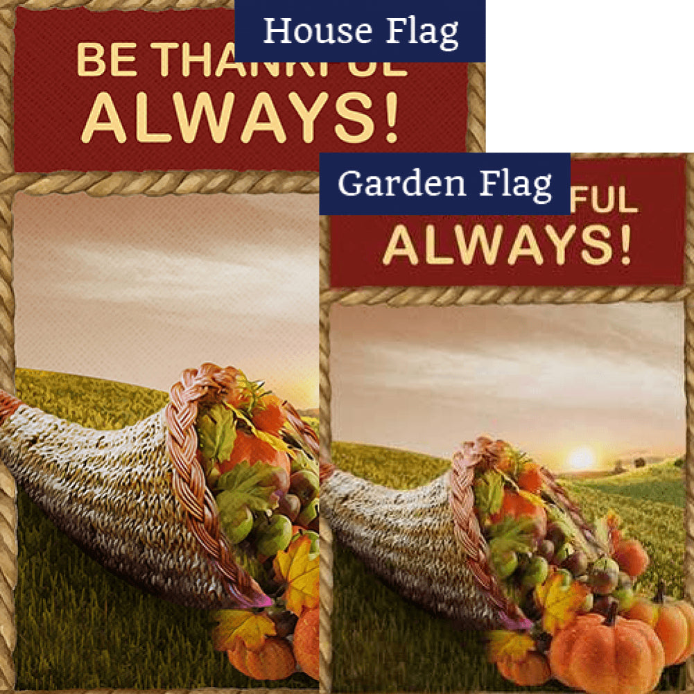 Cornucopia Sunset Double Sided Flags Set (2 Pieces)