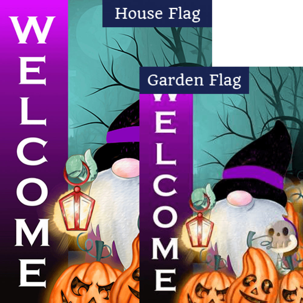Gnome On Haunted Trail Flags Set (2 Pieces)