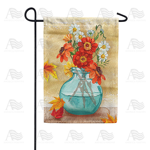 Fall Flowers Painting Double Sided Garden Flag