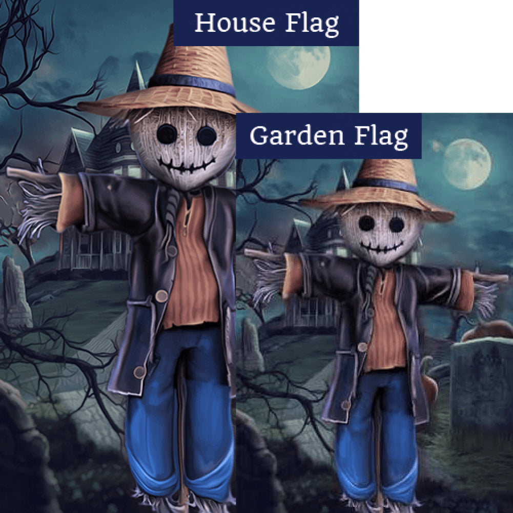 Spooky Scarecrow Double Sided Flags Set (2 Pieces)