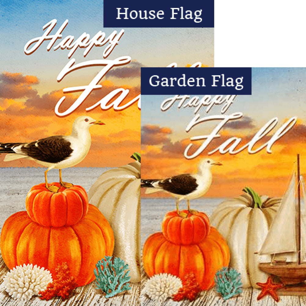 Fall At The Beach Double Sided Flags Set (2 Pieces)