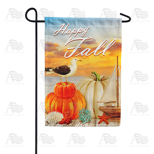 Fall At The Beach Double Sided Garden Flag