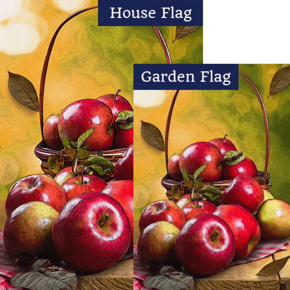Red Delicious Apples Double Sided Flags Set (2 Pieces)