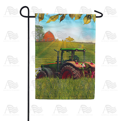 Farming Until Sunset Double Sided Garden Flag