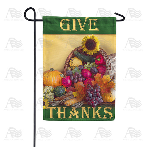 Cornucopia Runneth Over Double Sided Garden Flag