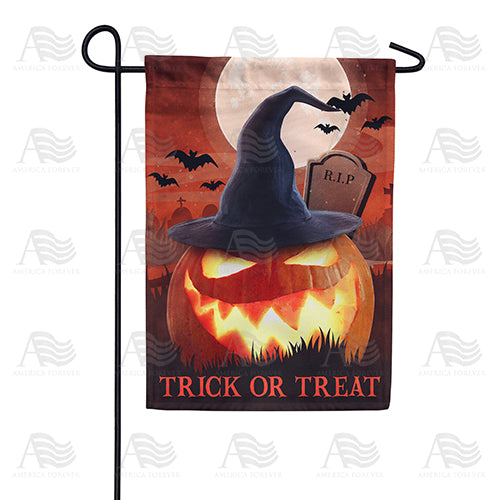 Glowing Jack-O-Lantern Double Sided Garden Flag