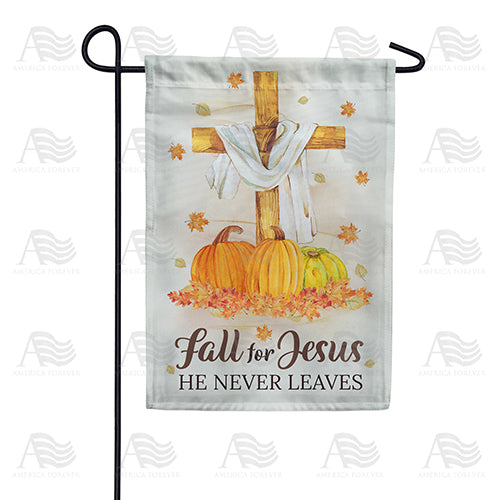 Jesus Never Leaves Double Sided Garden Flag