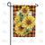 Sunflower Plaid Double Sided Garden Flag
