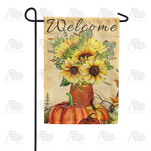 Vase Of Sunflowers Double Sided Garden Flag
