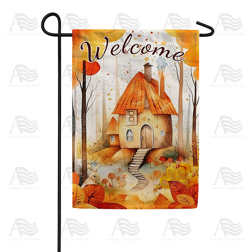 Tiny Hidden Home Double Sided Garden Flag