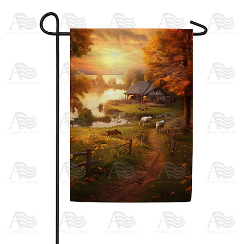 Autumn Sunset Double Sided Garden Flag