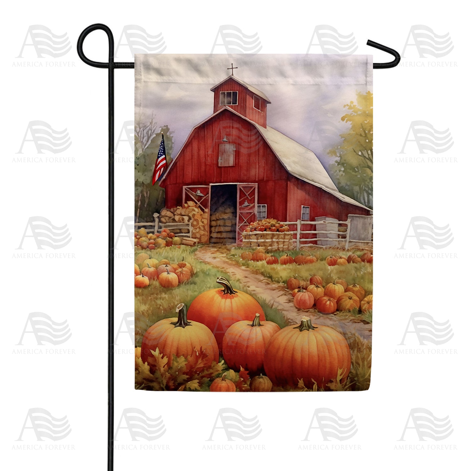 American Pumpkin Farm Double Sided Garden Flag