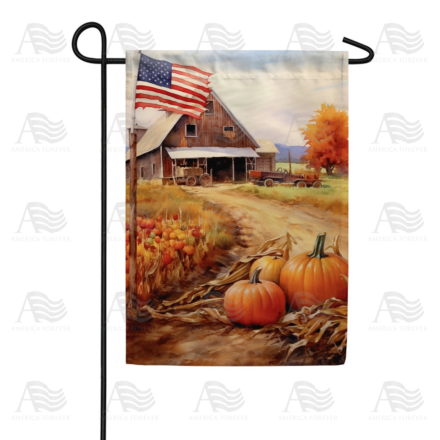 Old Pumpkin Farm Double Sided Garden Flag