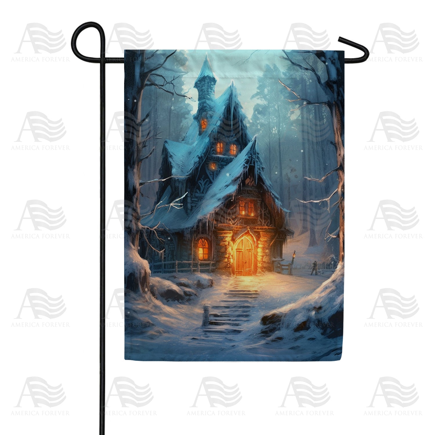 Frozen Evil House Double Sided Garden Flag
