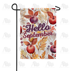 Hello September Colors Double Sided Garden Flag