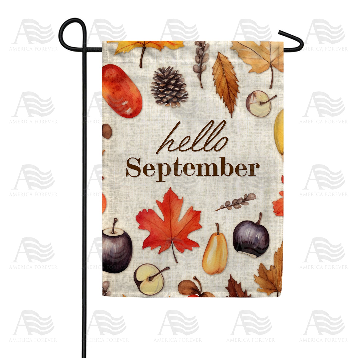 Hello September Double Sided Garden Flag