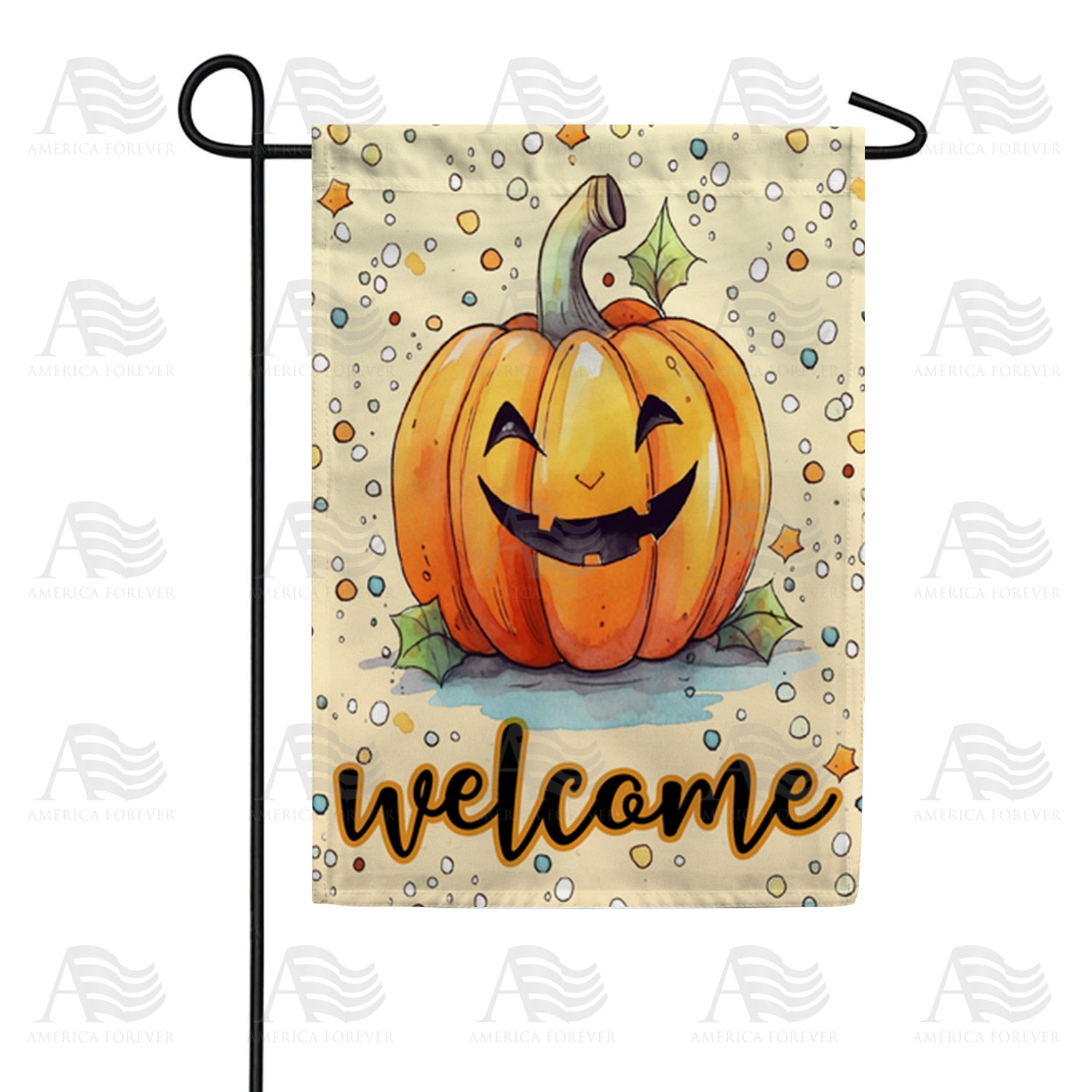 Happy Halloween Pumpkin Double Sided Garden Flag