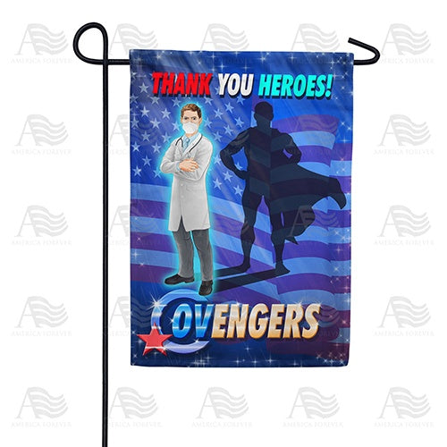 Covenger- The Newest Super Hero! Double Sided Garden Flag