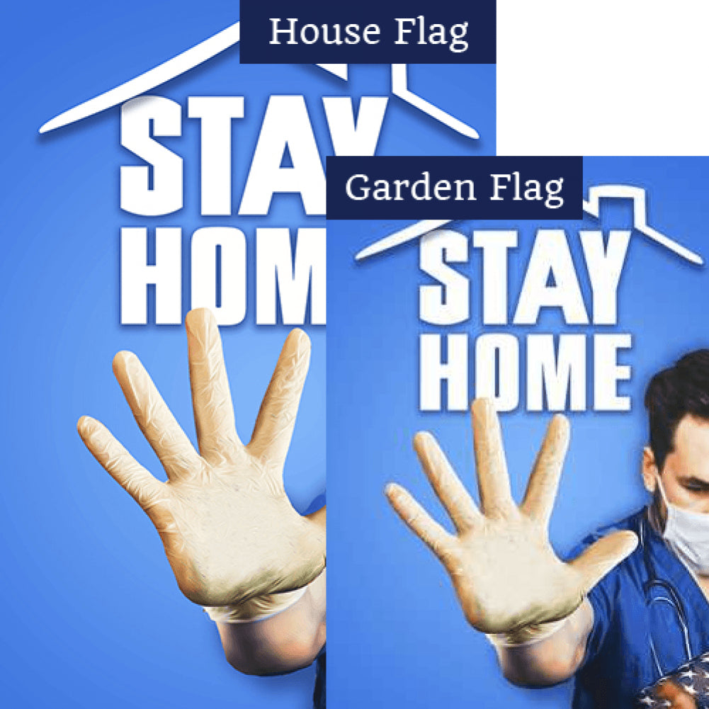 Stay Home, Save Lives Flags Set (2 Pieces)