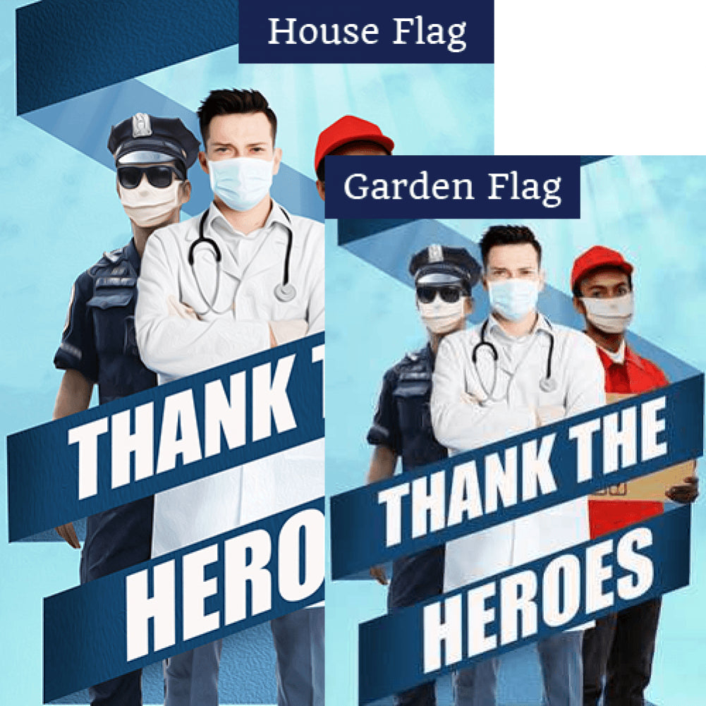 All Heroes Deserve Thanks Flags Set (2 Pieces)
