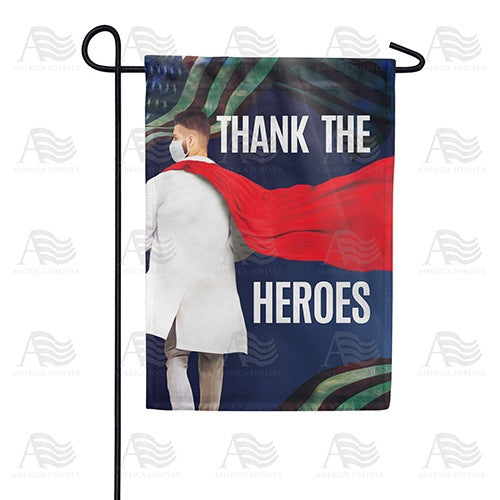 Thank The Heroes Double Sided Garden Flag
