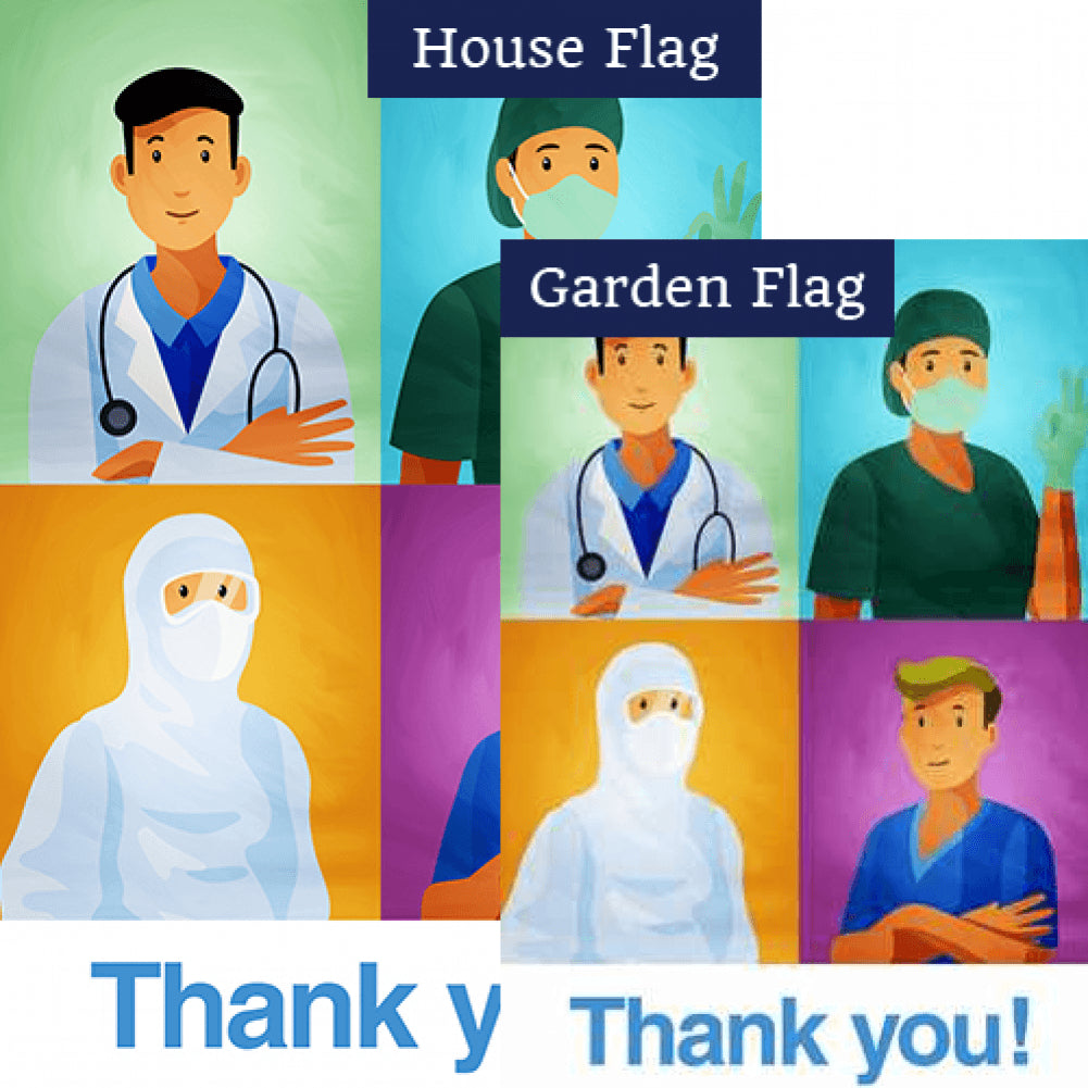Thank You Medical Heroes Flags Set (2 Pieces)