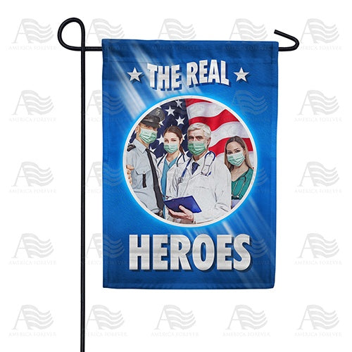 The Real Masked Heroes Double Sided Garden Flag