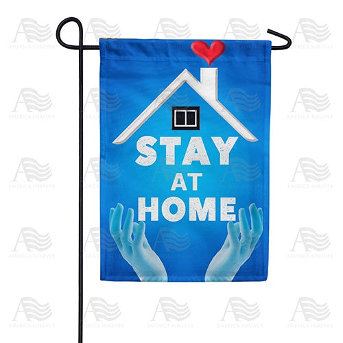 Stop Virus, Stay Home Double Sided Garden Flag